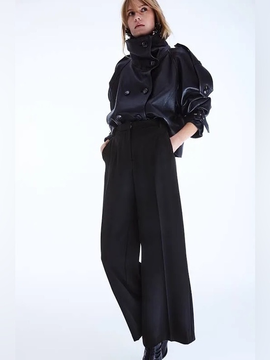 H&M Pants - H&M Black Wide-Leg Women's Trousers